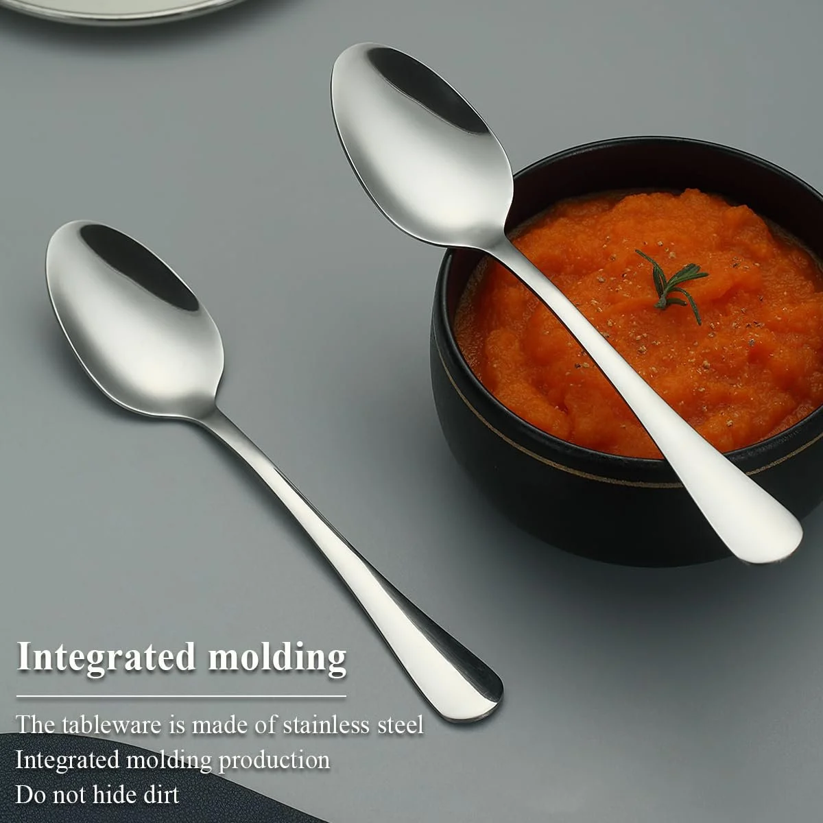 Ложка для супу Evanda, набір 12 шт, 18.5 см, з нержавіючої сталі, фото №5