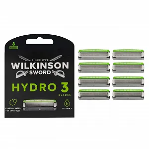Бритва Wilkinson Sword Hydro 3 для мужчин с 8 сменными кассетами 3 лезвия - Фото 1
