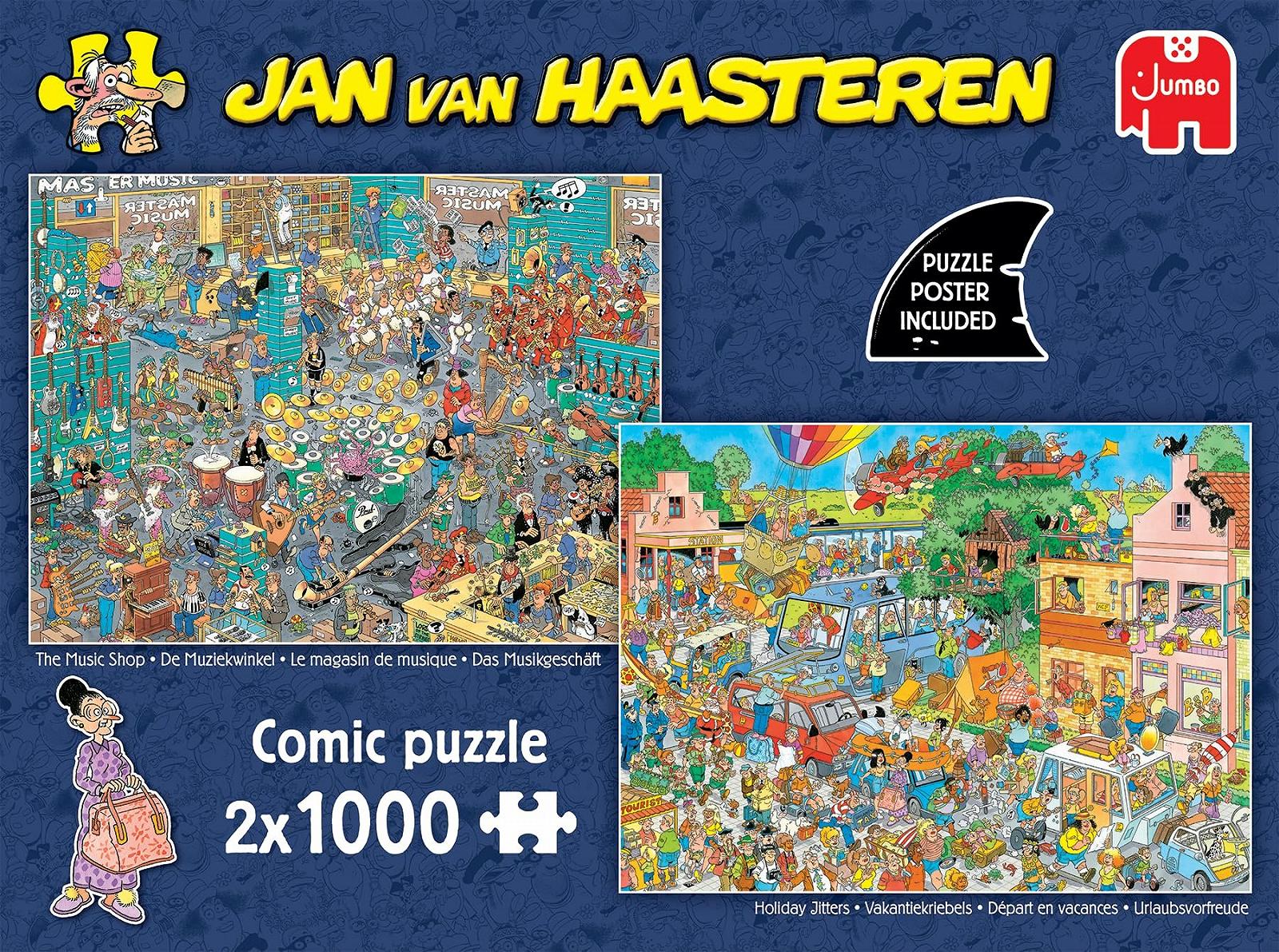 Набір пазлів Jan van Haasteren The Musikshop & Holiday Seat 2 x 1000 деталей, фото №5