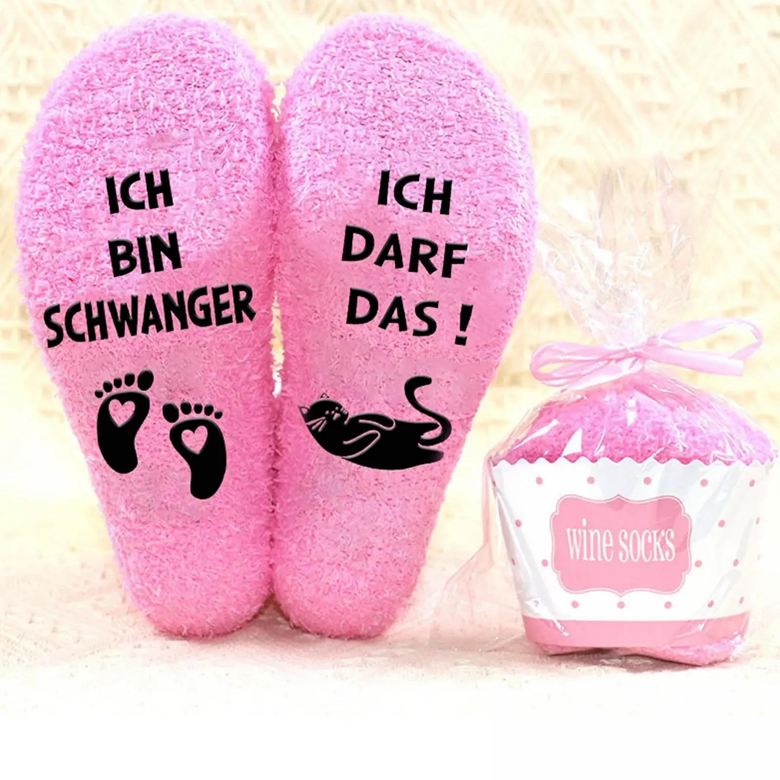 Шкарпетки для вагітних жінок, рожевий мотив, фото №4