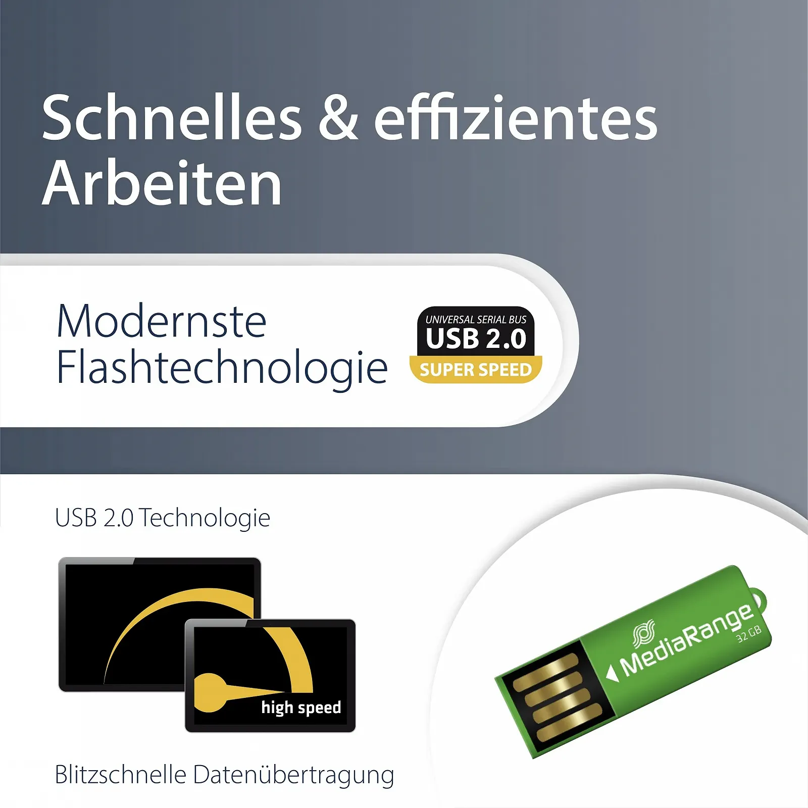 USB-флеш-накопичувач MediaRange Nano 32 GB USB 2.0 Green, фото №3