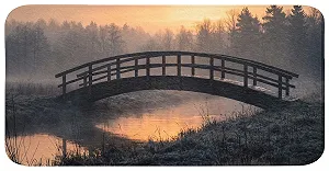 Купити Килимок для ванної Badezimmer Deko 120x60 см прямокутний протиковзний Memory foam Misty Trees Water - Фото 1 Килимок для ванної Badezimmer Deko 120x60 см прямокутний протиковзний Memory foam Misty Trees Water - Фото 1