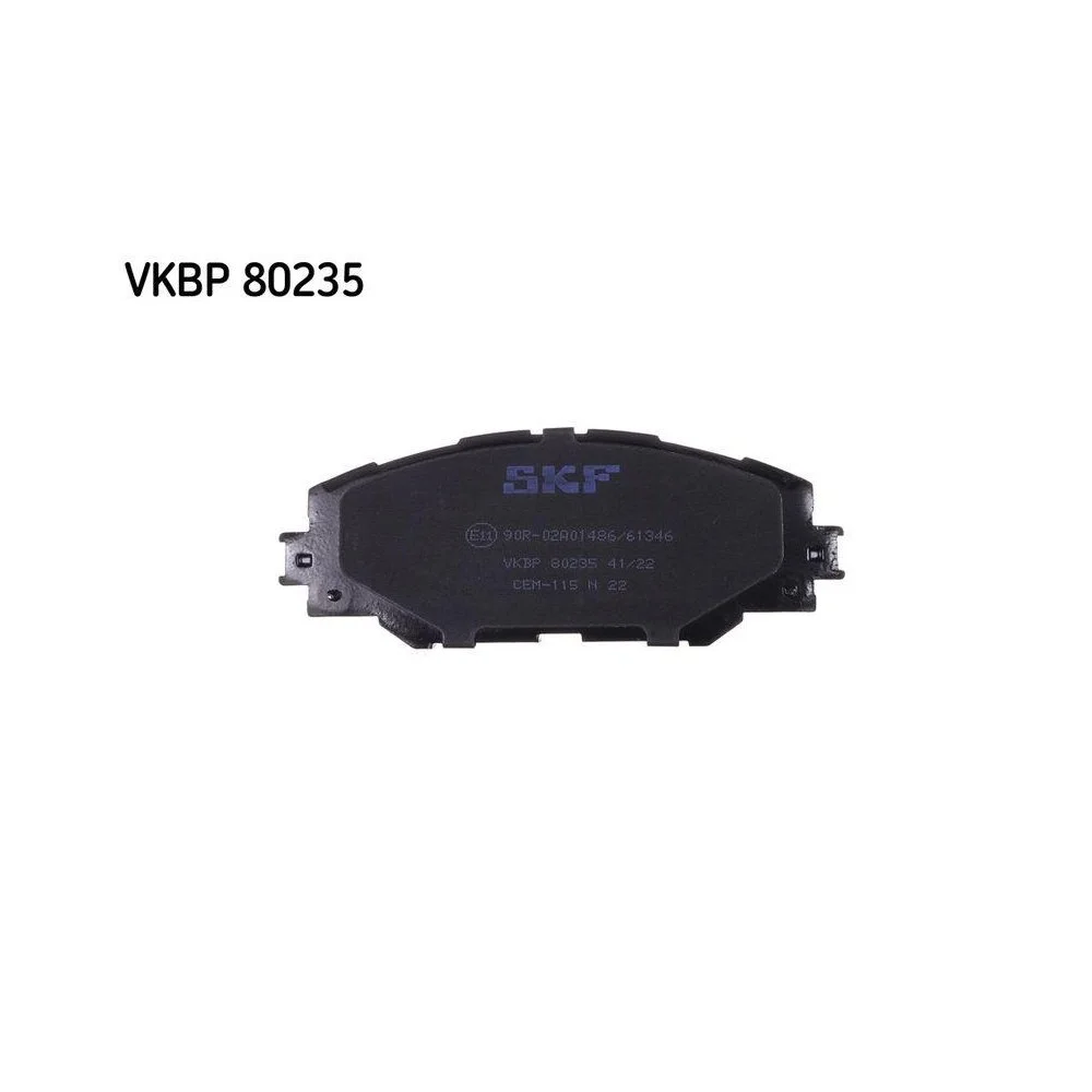 Комплект гальмівних колодок, дискове гальмо SKF VKBP 80235 для TOYOTA, передня вісь, фото №1