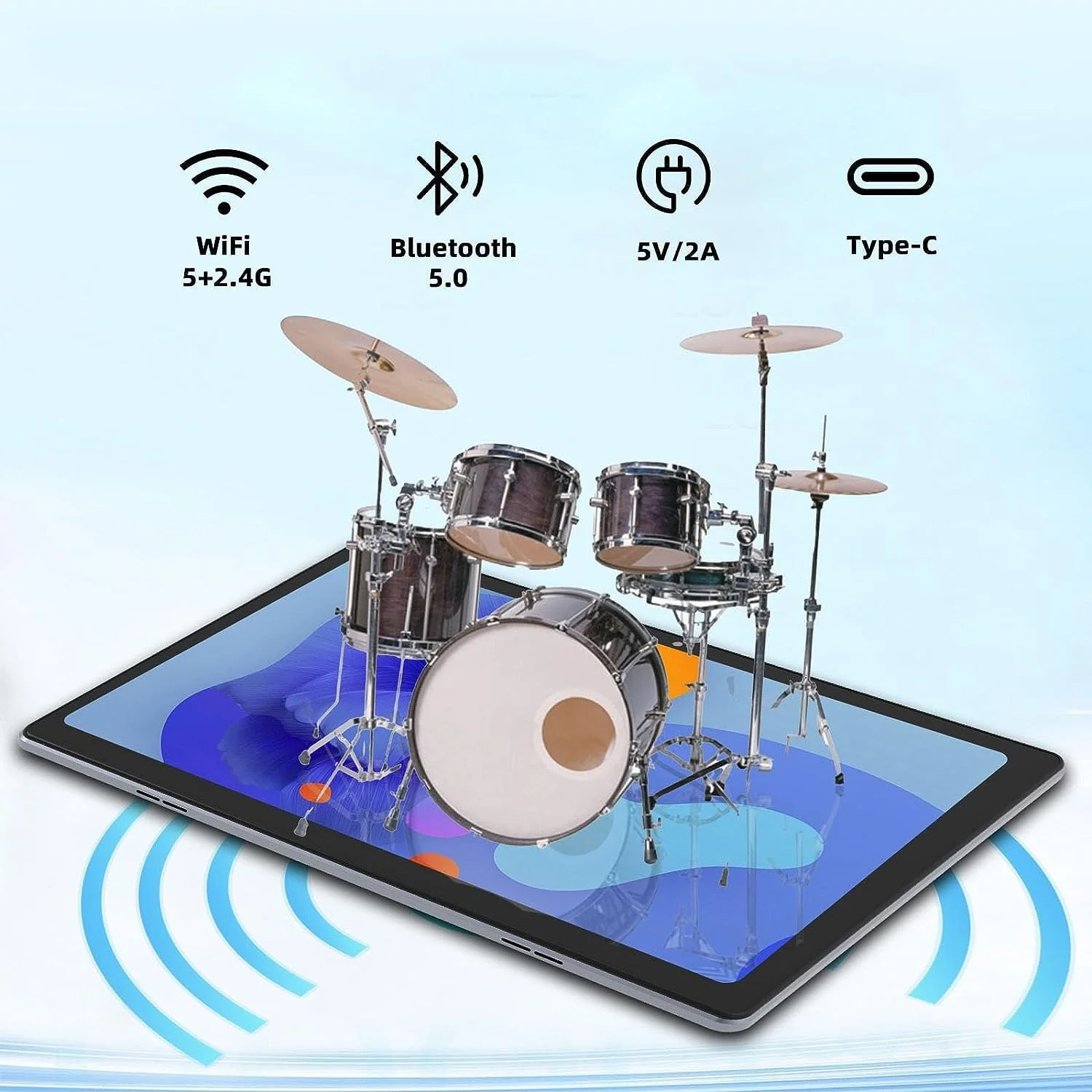 Планшет 10.1" OUZRS M2 10/128Gb Android 13 6000 mAh Чорний, фото №3