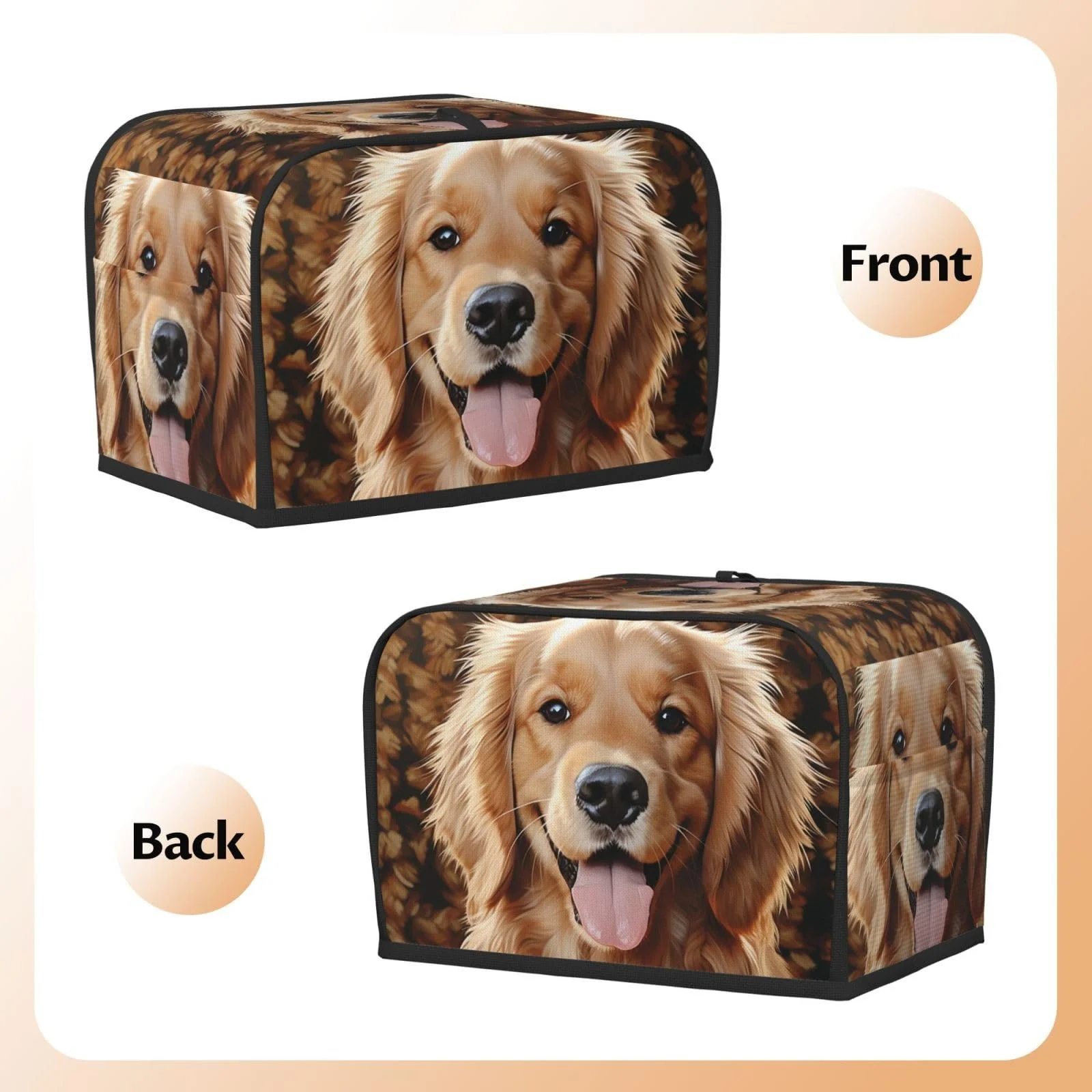 Чохол для тостера на 2 скибочки Golden Retriever, фото №3 Чохол для тостера на 2 скибочки Golden Retriever, фото №3