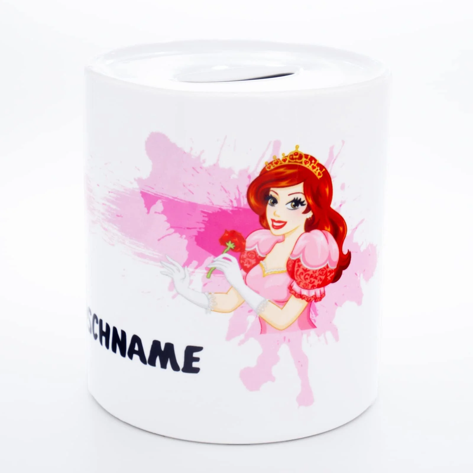 Копилка керамическая с персонализированным именем Принцесса 9.5x8.2 см Белый, фото №1