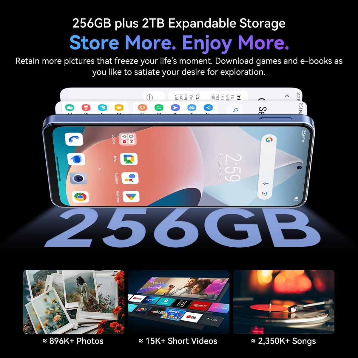 Смартфон OSCAL Tiger 13 5G 24 ГБ + 256 ГБ 6,67 дюйма HD+ IPS 90 Гц 50 Мп 5000 мАч 18 Вт Dual SIM Purple-Blue, фото №6