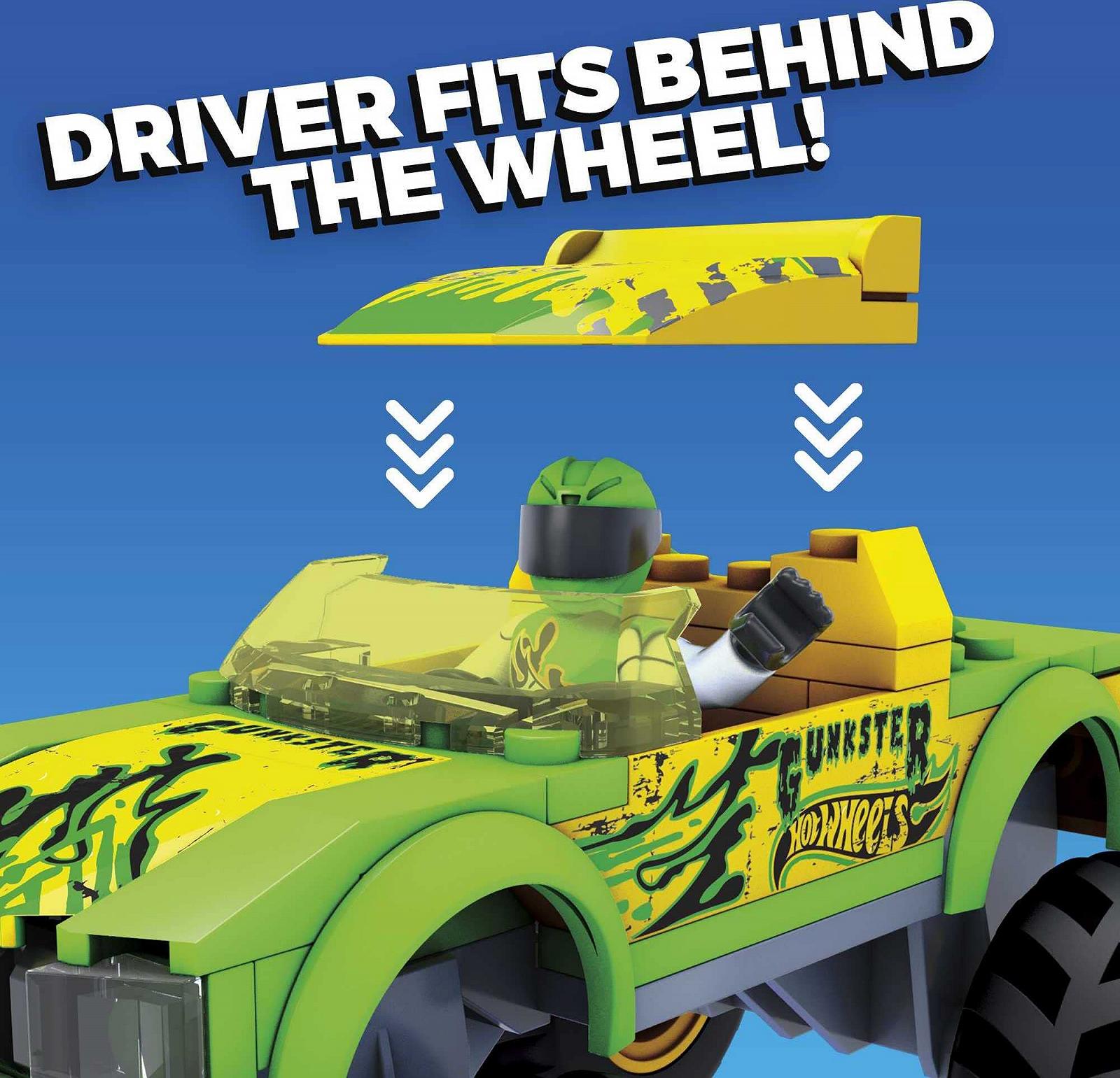 Конструктор Mega Hot Wheels Gunkster Monster Truck, строительная игрушка, игрушка от 5 лет, фото №5