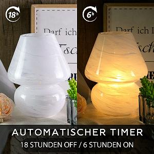 Настольная лампа MJ Mushroom Беспроводная LED на батарейках Белые облака synthetic.ua - Фото 1