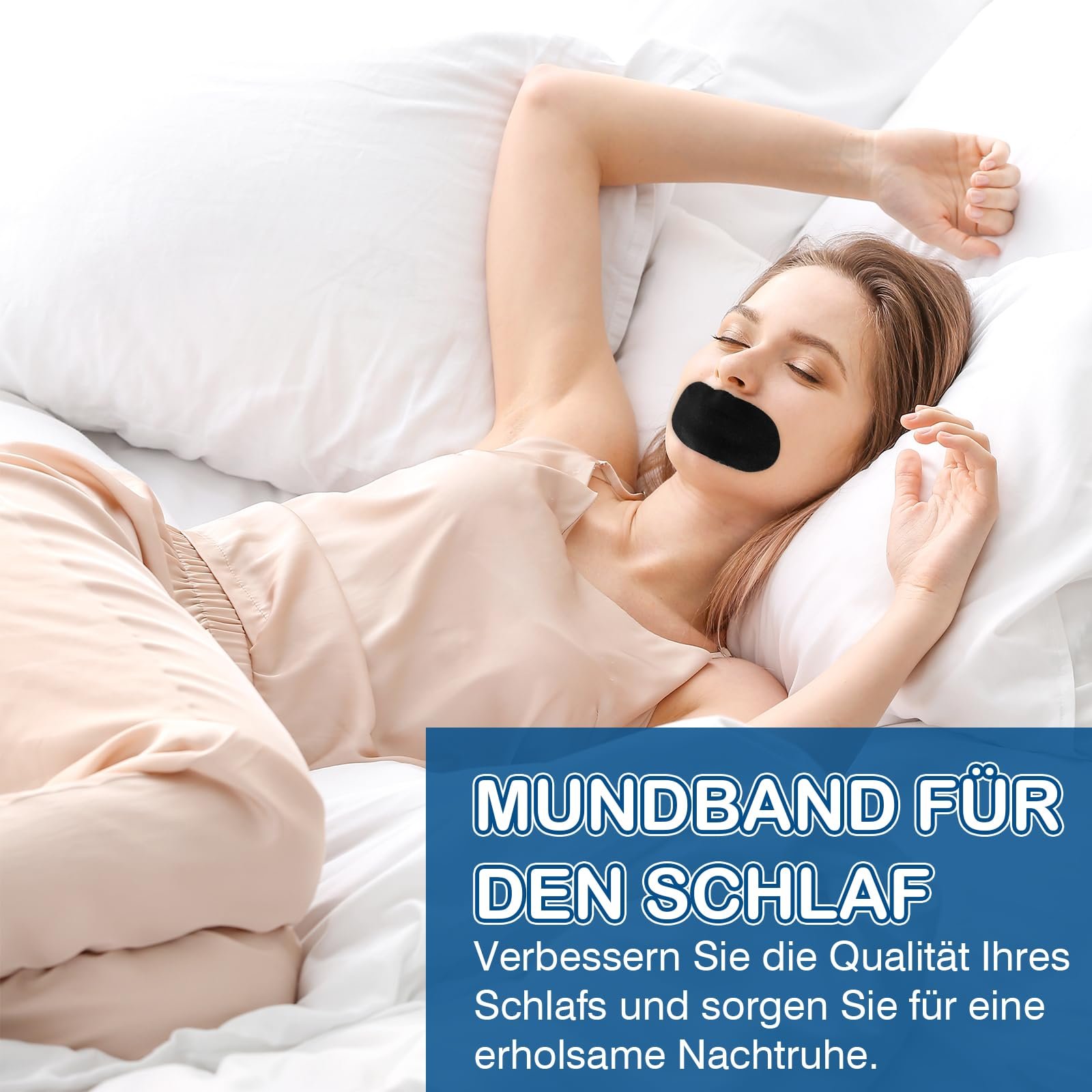 Пластыри от храпа, 50 шт Черная лента для рта для сна, фото №6