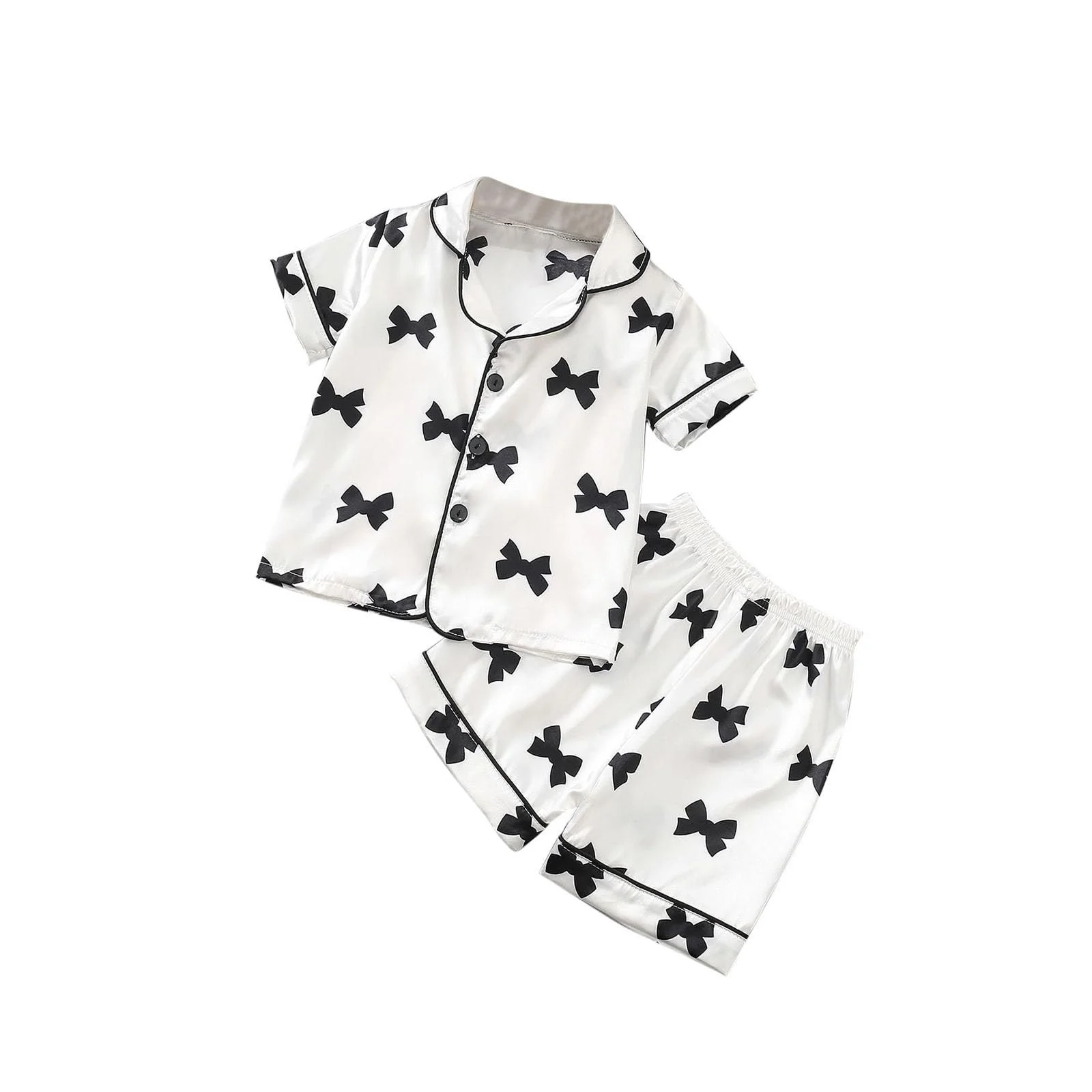 Летняя пижама XINYUNZU, шорты на эластичной резинке + футболка, комплект с V-образным вырезом, фото №1