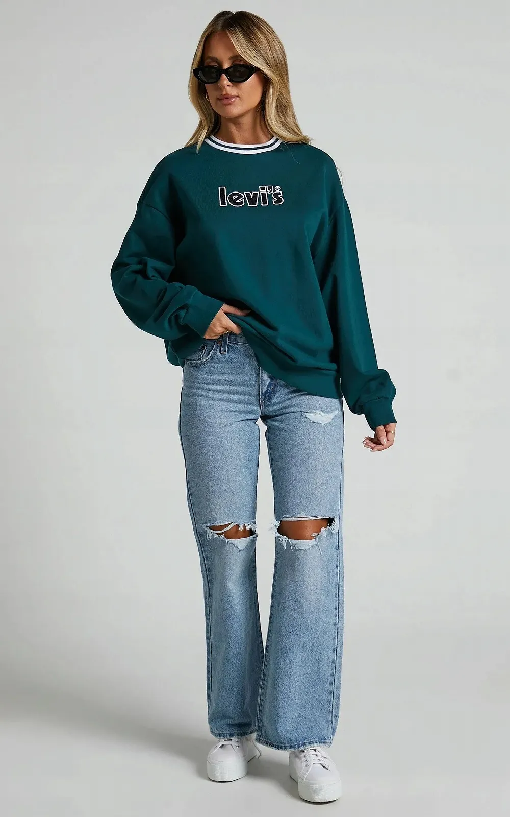 Жіночий світшот LEVIS GRAPHIC PRISM CREW Fuzzy Poster Log - XXS, фото №4