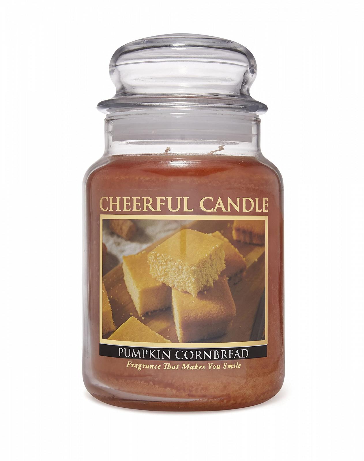 Свеча A Cheerful Giver Cheerful Candle Стеклянная Банка Ароматизированная Тыквенная Кукурузная Коржик 24 oz, фото №1