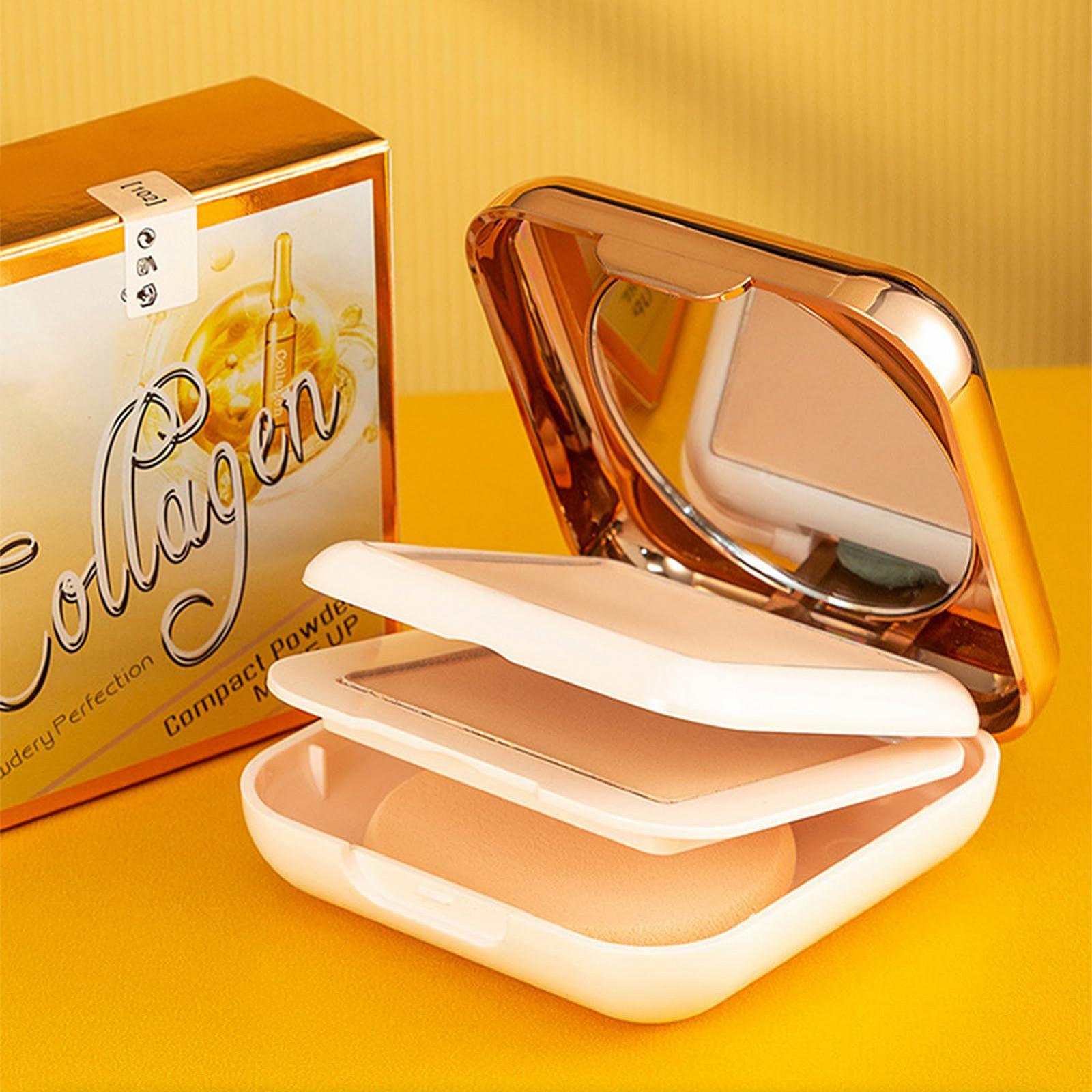 Компактна Пудра для Обличчя Двошарова Антисептична Тональна Безбарвна Тривала, фото №6