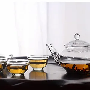 Чайник-заварник ZRQSMCX Прозорий з ситечком Термостійкий Скляний synthetic.ua - Фото 1