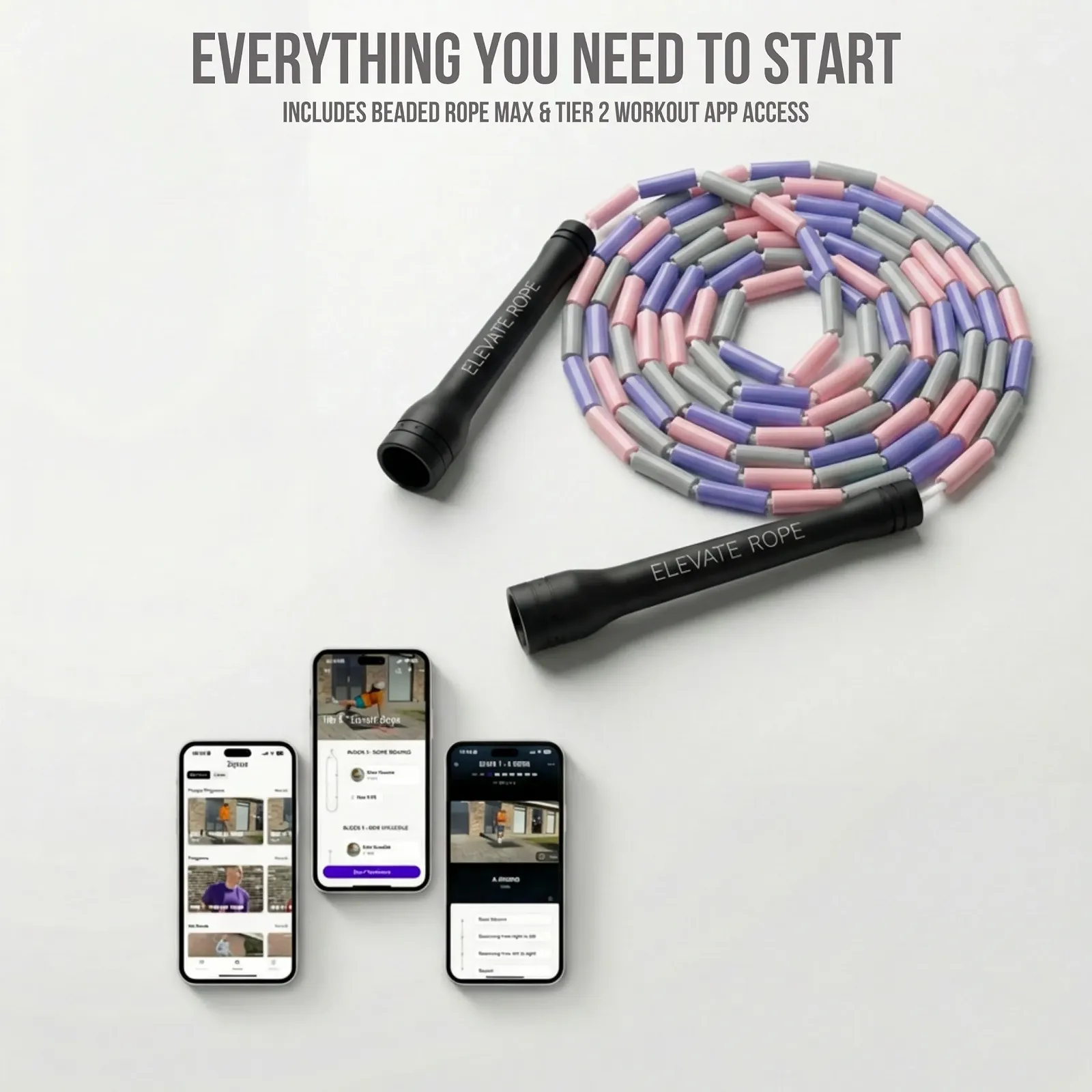 Скакалка бісерна Elevate Rope регульована 3 м Tangle-Free, фото №3 Скакалка бісерна Elevate Rope регульована 3 м Tangle-Free, фото №3