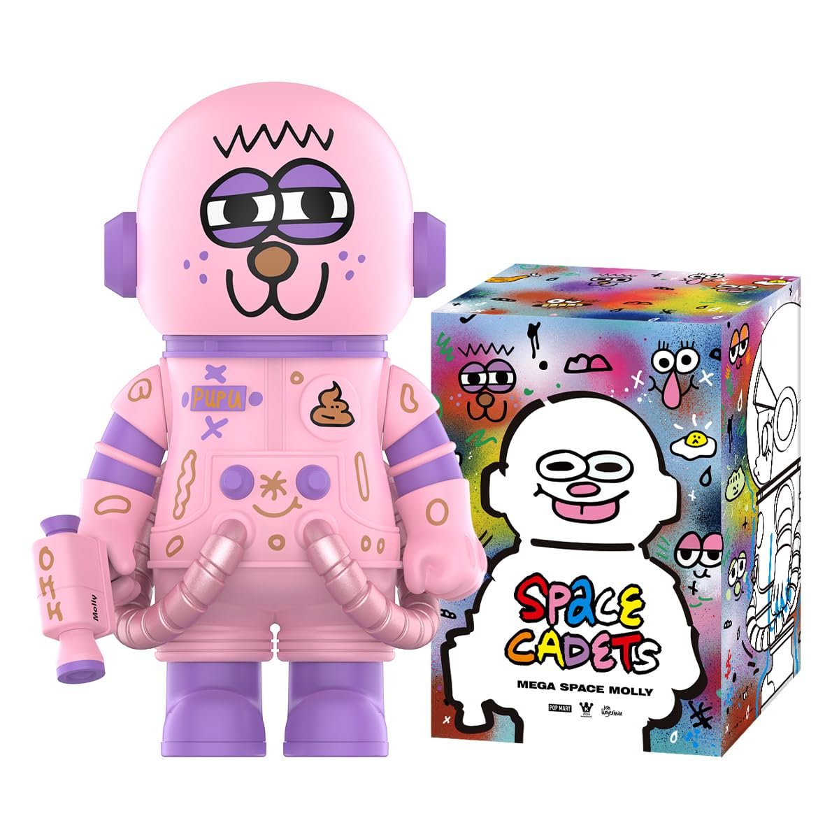 Фигурка POP MART Mega Space Molly 400% серии Jon Burgerman Space Cadets, фото №1