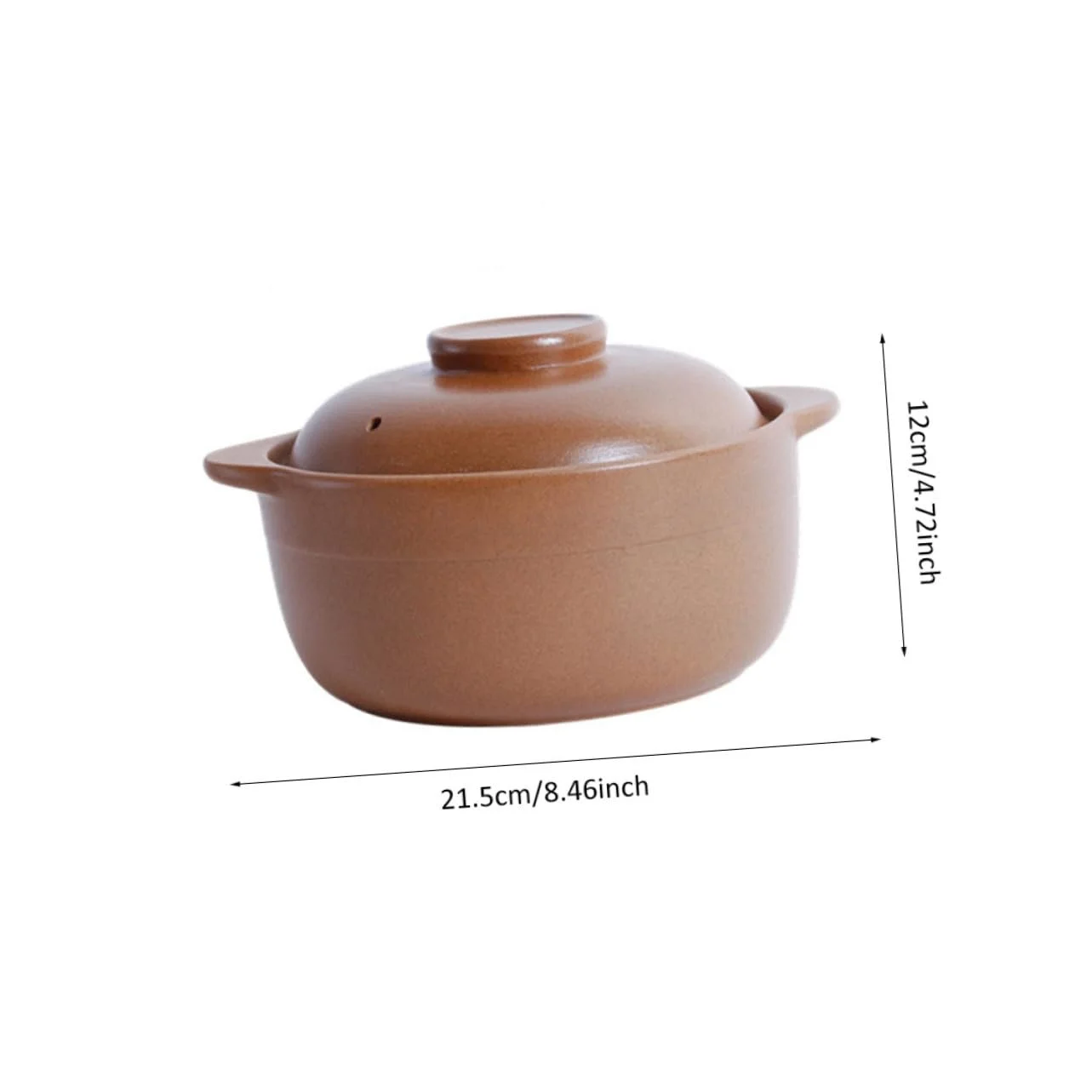 Кастрюля Керамическая с крышкой и нескользящими ручками для плиты, фото №2