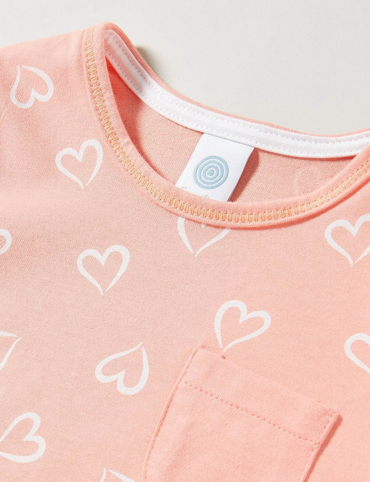 Пижама Sanetta Для девочек Персиковый Розовый Цвет сердца, фото №2 Пижама Sanetta Для девочек Персиковый Розовый Цвет сердца, фото №2