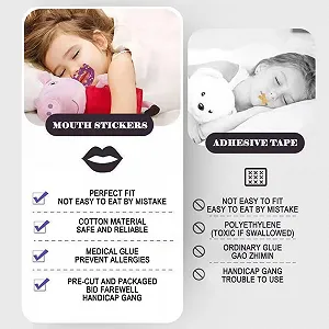 Пластирі для рота, 60 шт., для сну, для закривання рота, стопер від нічного хропіння, тримач язика synthetic.ua - Фото 1