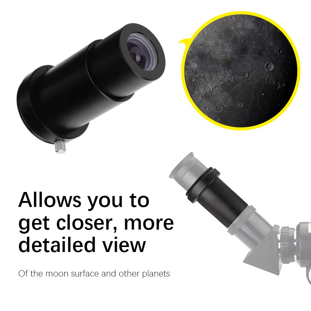 Телескоп Barlow Lens Астрономический Объектив Телескопа с увеличением 5x и интерфейсом 1.25 дюйма, резьба M42 для Монокуляра, фото №6