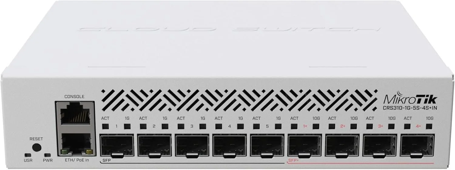 Коммутатор MikroTik CRS310-1G-5S-4S+IN Белый, фото №1