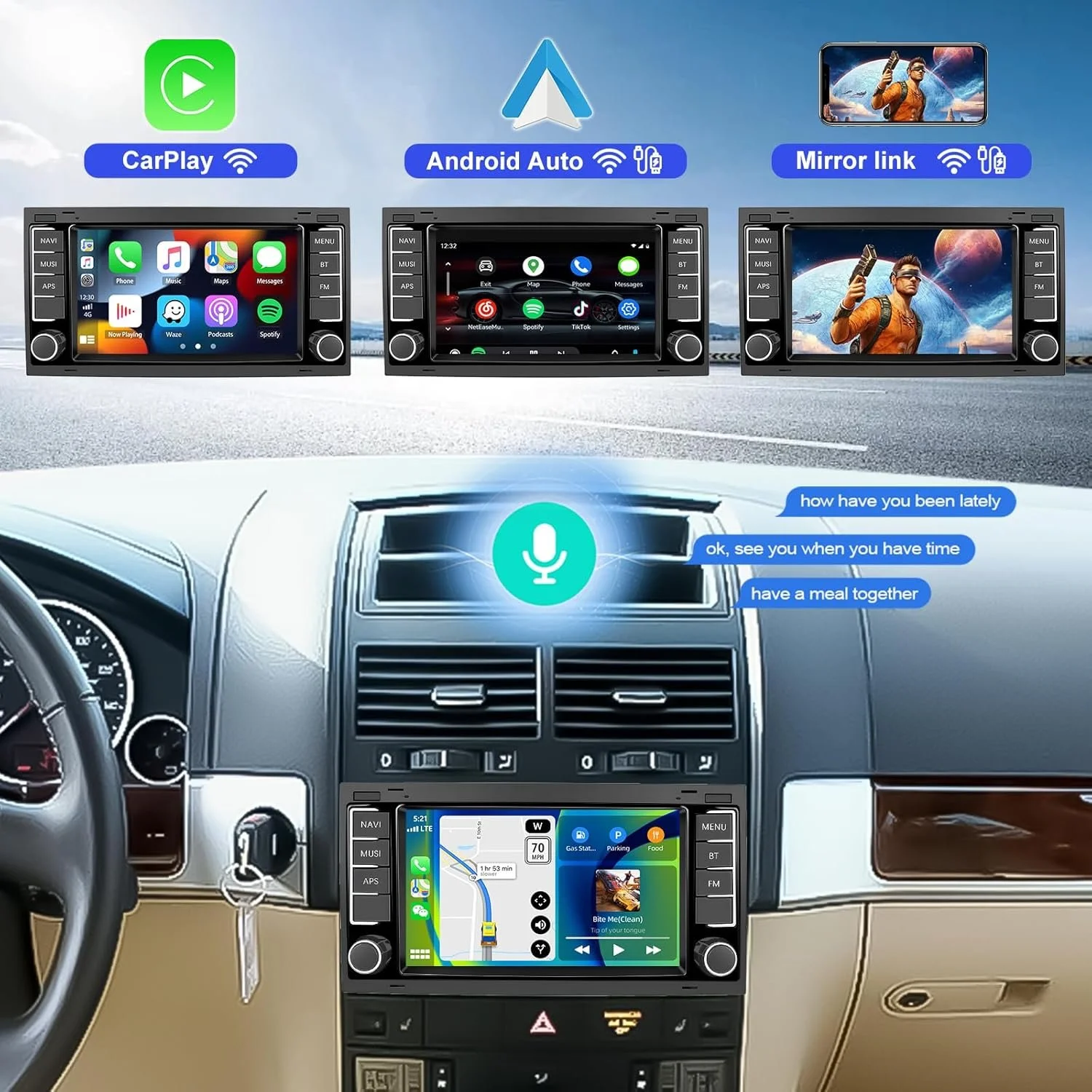 Штатна автомагнітола CAMECHO для VW Touareg Transporter TS Multivan / 7" / Сенсорна / 2/64Гб / Android 13 / Apple CarPlay / Android Auto / Bluetooth / WI-FI / GPS / USB, фото №3 Штатна автомагнітола CAMECHO для VW Touareg Transporter TS Multivan / 7" / Сенсорна / 2/64Гб / Android 13 / Apple CarPlay / Android Auto / Bluetooth / WI-FI / GPS / USB, фото №3
