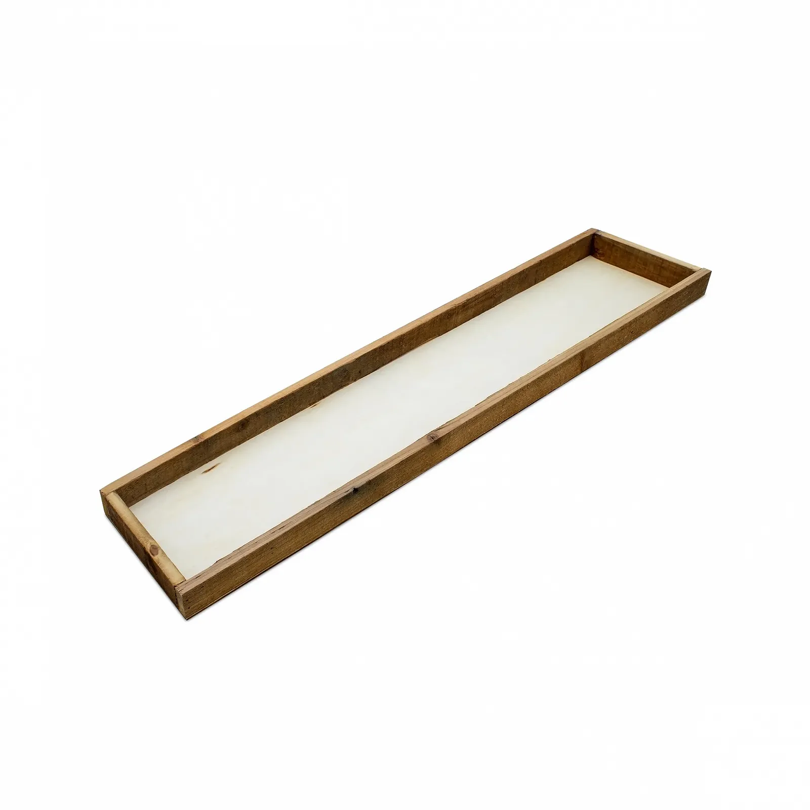 Дерев'яний декоративний піднос Прямокутний для свічок з сільським краєм, фото №1 Дерев'яний декоративний піднос Прямокутний для свічок з сільським краєм, фото №1