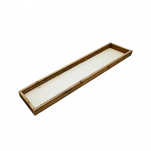 Купити Дерев'яний декоративний піднос Прямокутний для свічок з сільським краєм - Фото 1 Дерев'яний декоративний піднос Прямокутний для свічок з сільським краєм - Фото 1