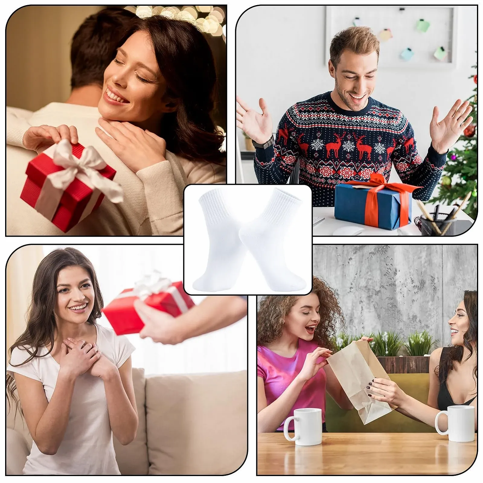 Спортивні шкарпетки Unisex Білий 38-43 Бавовна, фото №7