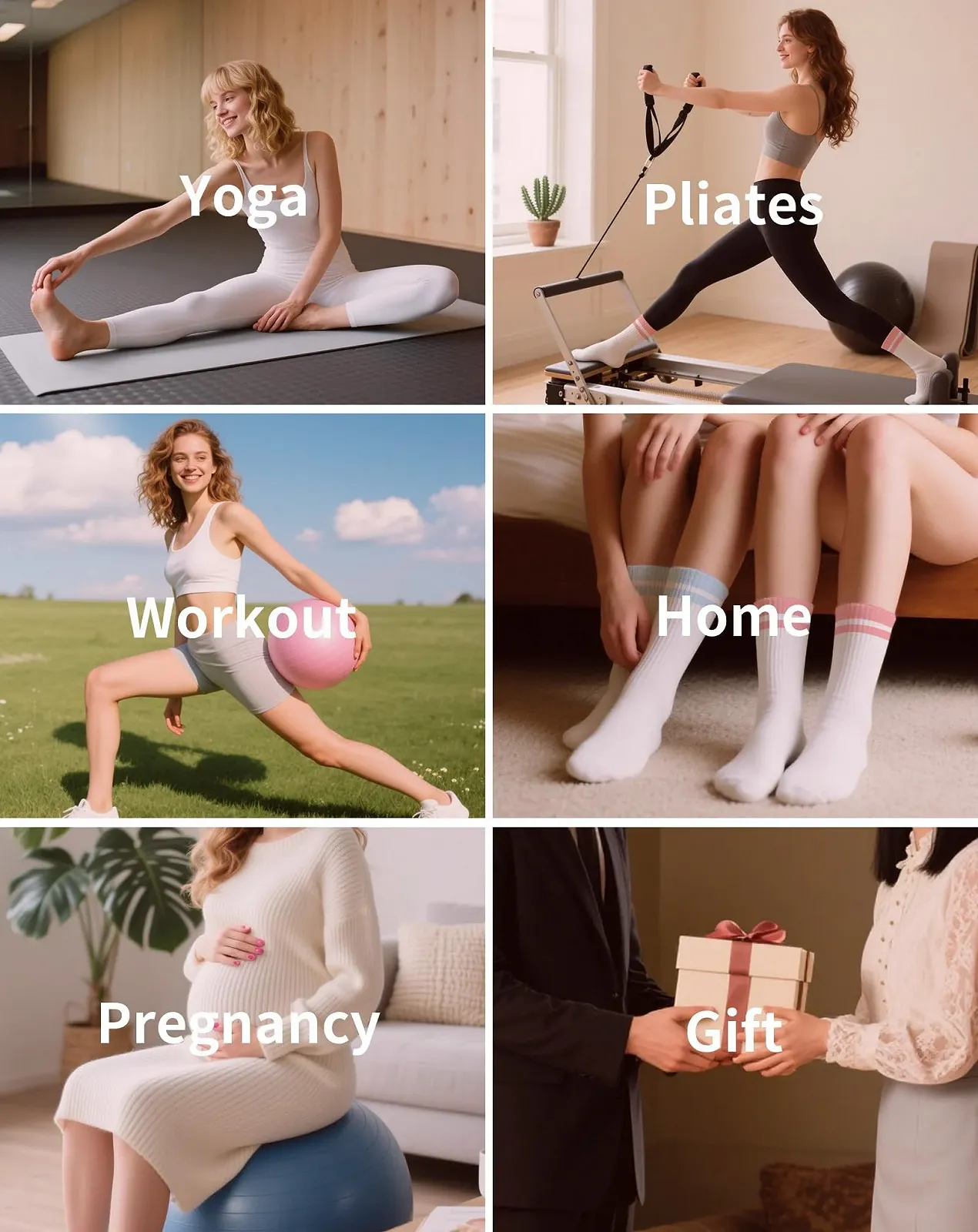 Шкарпетки для пілатесу Yawlsow, 3 пари, фото №7 Шкарпетки для пілатесу Yawlsow, 3 пари, фото №7