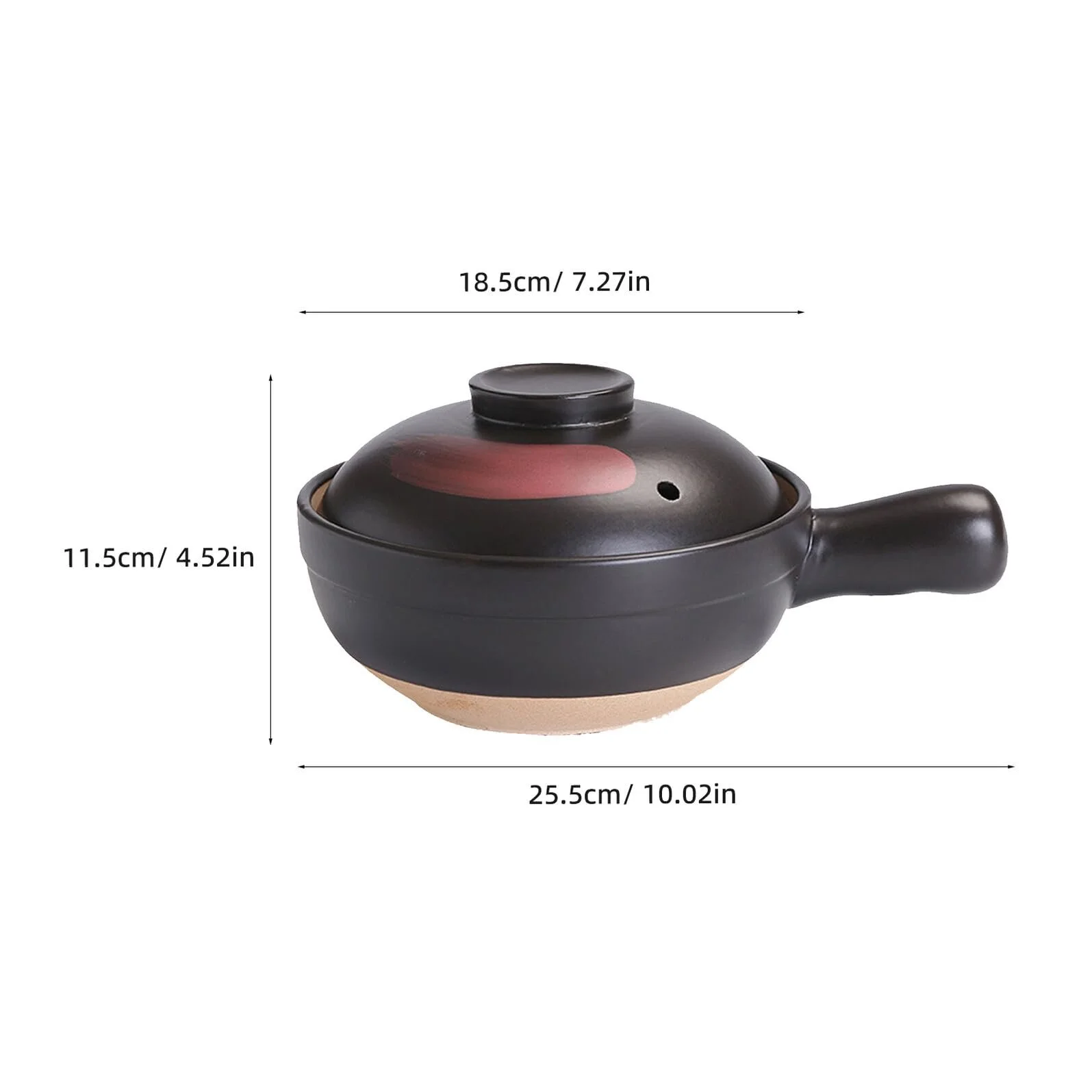 Каструля-сотейник керамічна з ручкою для газових та індукційних плит Пісочний, фото №7