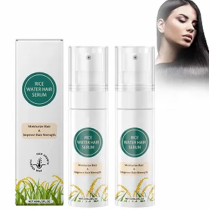Сыворотка для волос Рисовая вода для роста волос, спрей Рисовая вода против выпадения волос, сыворотка для роста волос для ухода и выпрямления волос, 2 шт - Фото 1