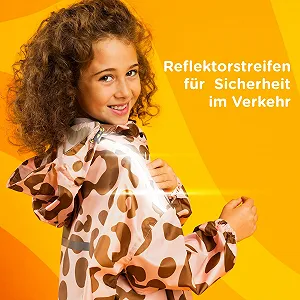 Детское пончо от дождя Jubi, 100% переработанный полиэстер, водонепроницаемое synthetic.ua - Фото 1