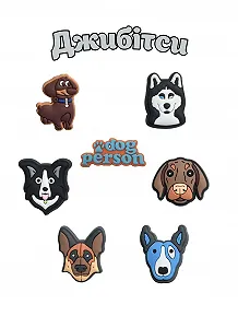 Джибитсы собаки домашние животные Dog Jibbitz 7 шт аксессуары крокс украшение Dz_170_3 synthetic.ua - Фото 1