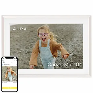 Цифровая фоторамка Aura Carver 10.1 дюймов WiFi Цвет глины с белым паспарту - Фото 1