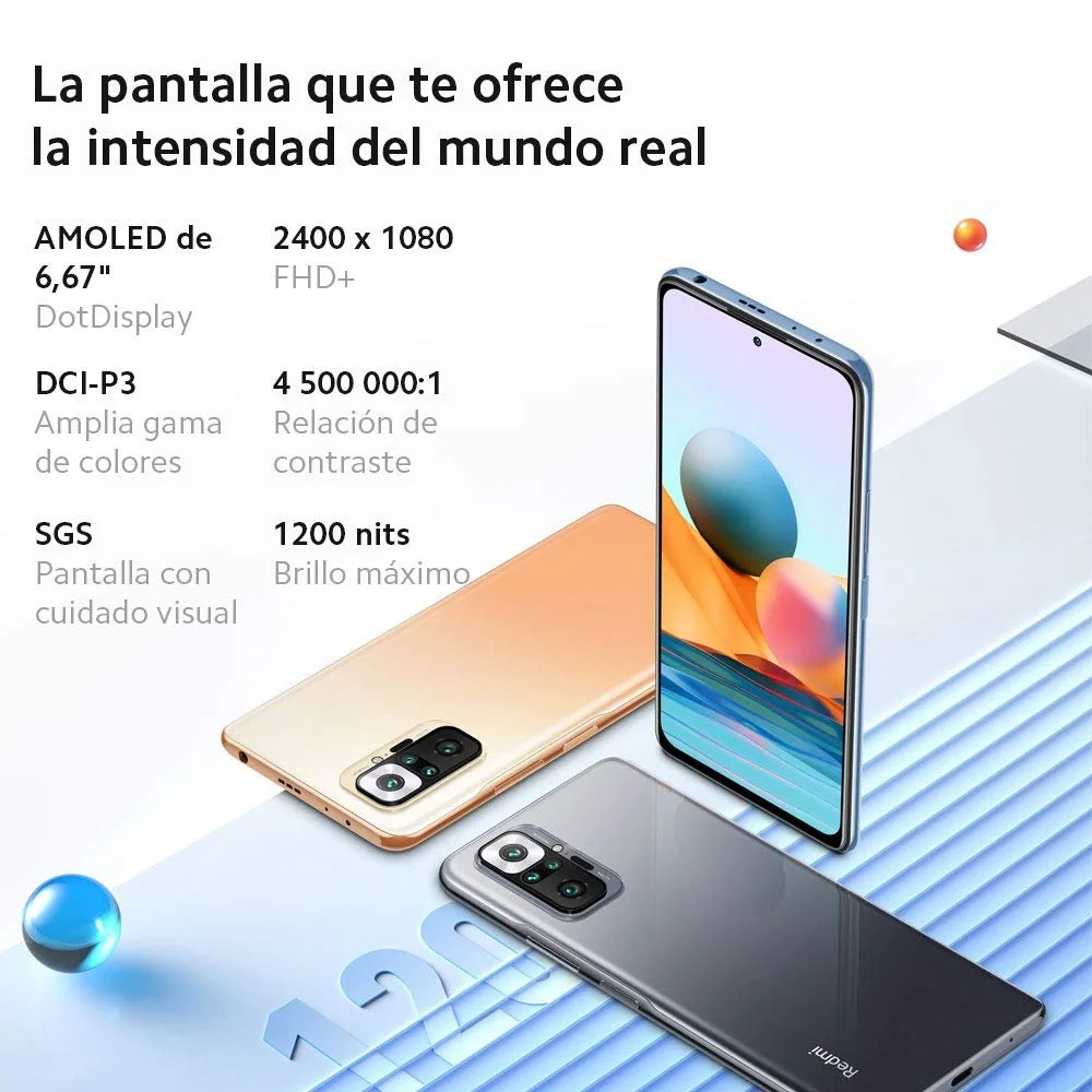 Смартфон XIAOMI Redmi Note 10 Pro 6GB 64GB 6.67" 120 Гц AMOLED 108 Мп 5020 мАг NFC Dual SIM Синій, фото №3 Смартфон XIAOMI Redmi Note 10 Pro 6GB 64GB 6.67" 120 Гц AMOLED 108 Мп 5020 мАг NFC Dual SIM Синій, фото №3