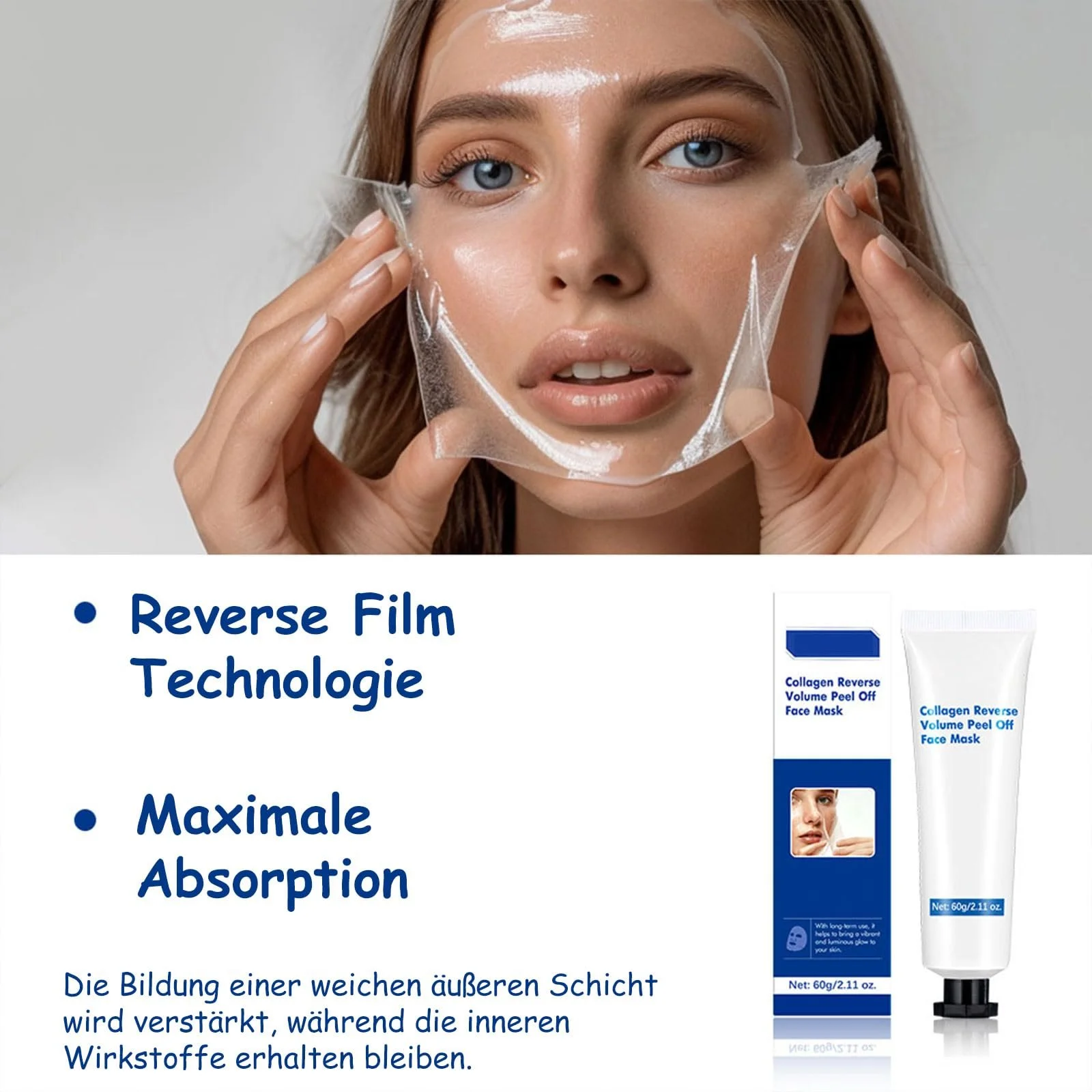 Ночная Маска с Коллагеном для Лица, Маска-пленка для Глубокого Увлажнения, Ночная Маска для Подтяжки и Эластичности Кожи, Увлажняющее Средство, фото №3