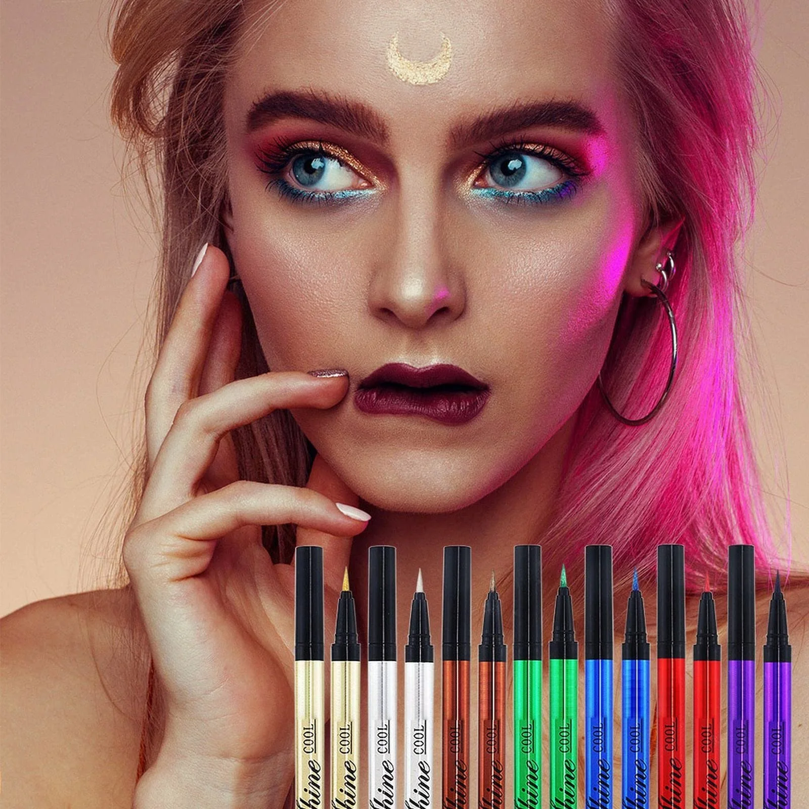 Підводка для очей MaNMaNing Перламутрова Кольорова, 2 мл, D, фото №5