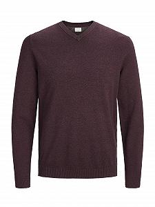 Джемпер з V-подібним вирізом в`язаний JACK & JONES чоловічий - Фото 1