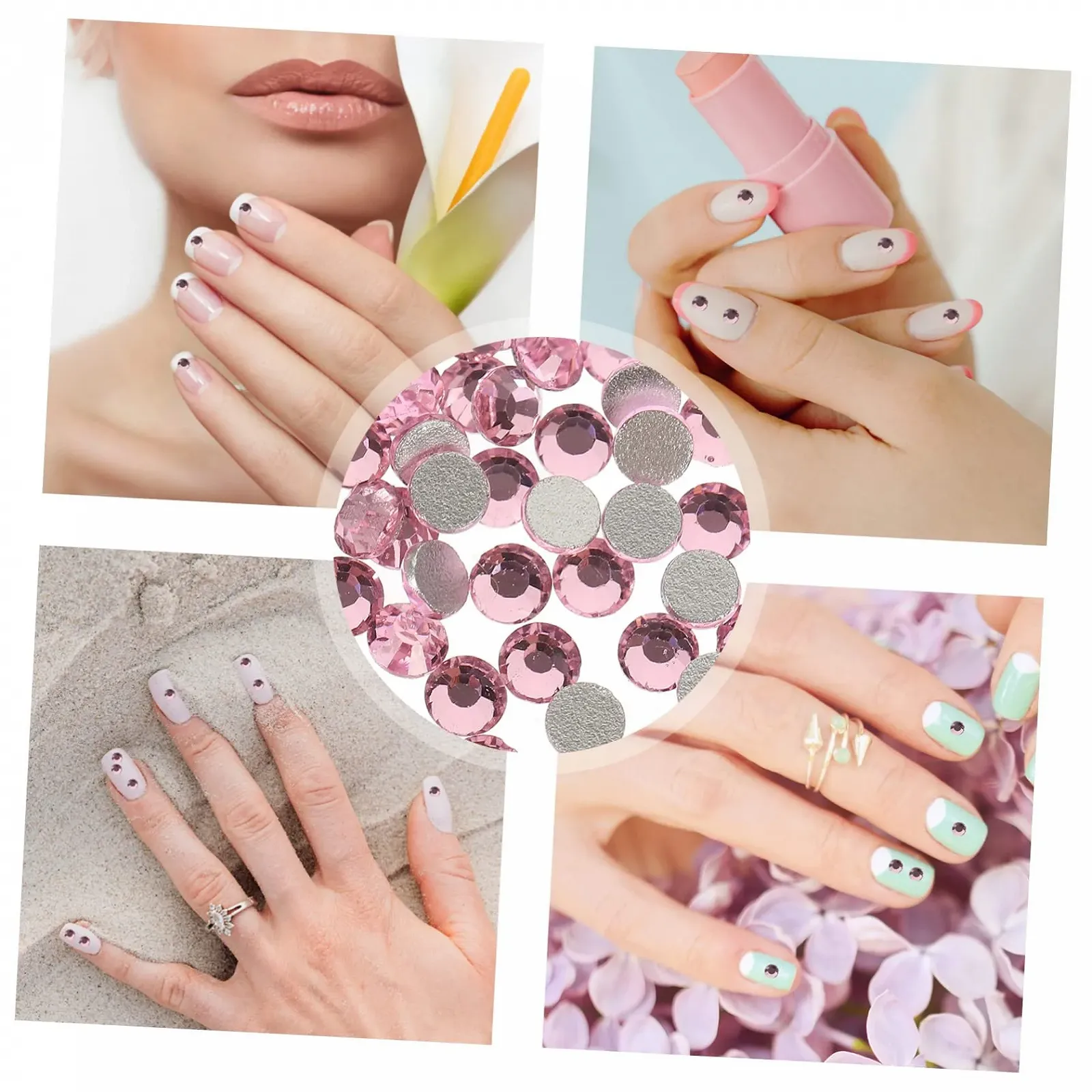 Декоративная подвеска для ногтей PLAFOPE Плоские стразы для маникюра 1 пакет украшений для ногтей, аксессуары для ногтей, фото №8