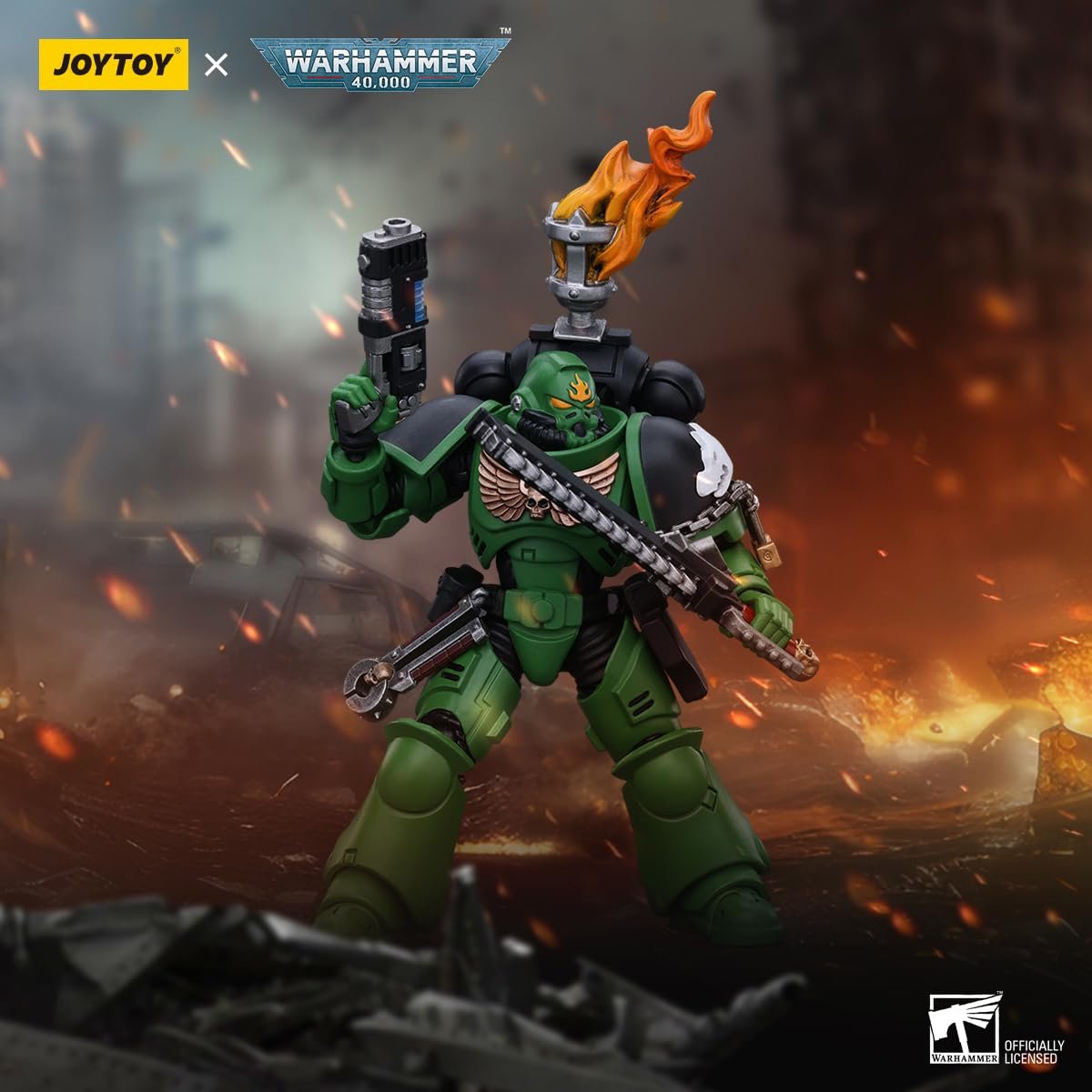 Фігурка JoyToy Warhammer 40,000 1/18 Salamanders Intercessors Sergeant Tsek'gan JT5239, фото №9