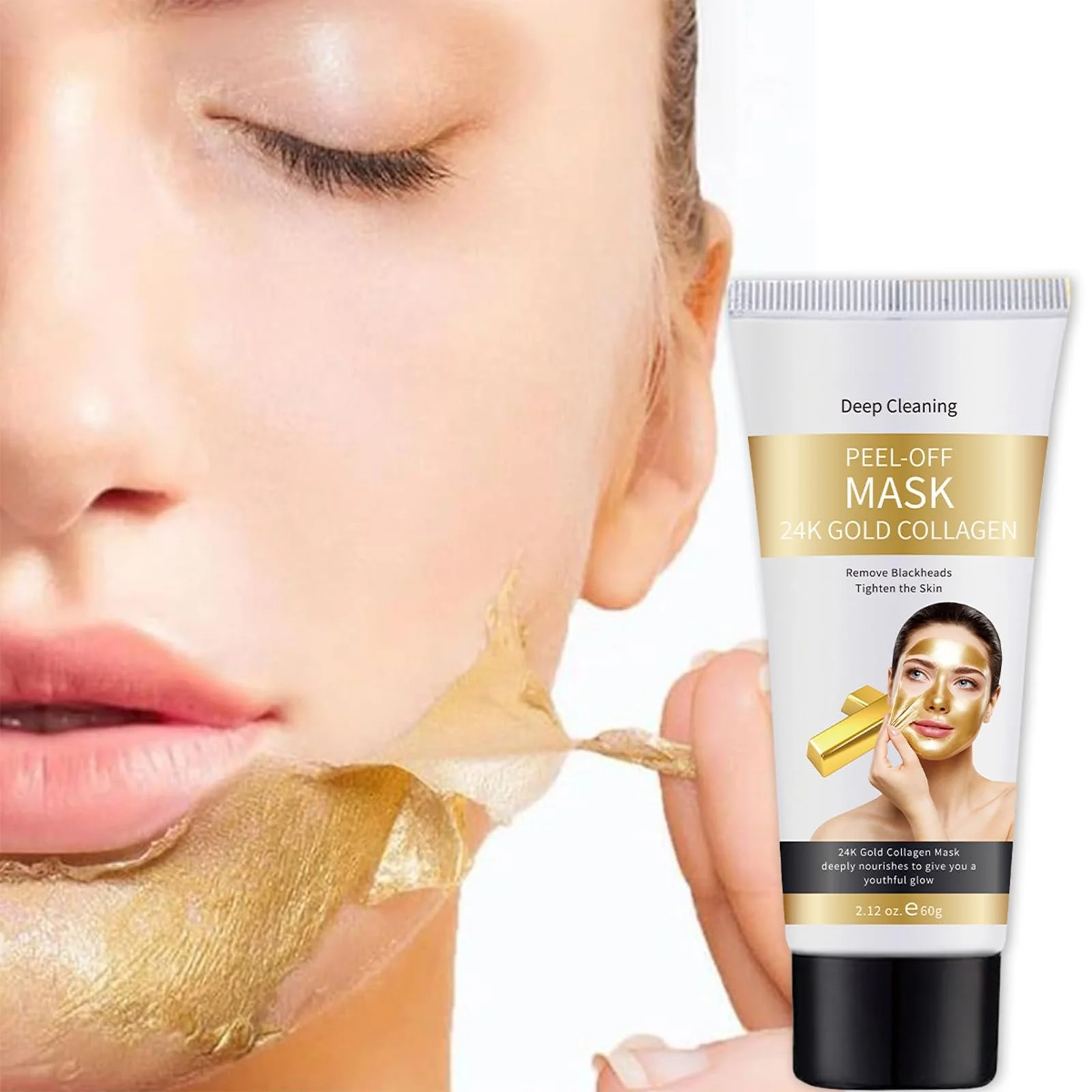 Маска для обличчя Eazerom 08 24K Gold, маска-плівка, проти зморшок, фото №6 Маска для обличчя Eazerom 08 24K Gold, маска-плівка, проти зморшок, фото №6