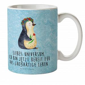 Дитяча кружка Mr. & Mrs. Panda Пінгвін Квіти - Фото 1