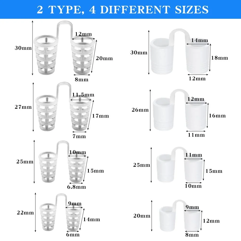 Засіб від хропіння Силіконовий кліпс для носа 8 шт, фото №4