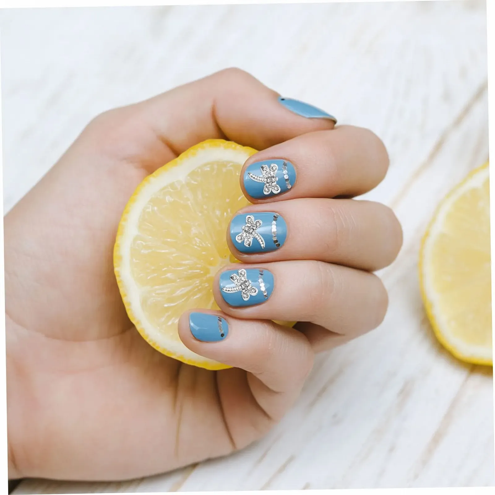 Подвески для ногтей 20 шт. Nailkndy, сплав, серебристый, фото №5