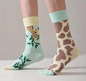 Носки Жираф Подарок Размер 4-8 Желто-зеленый 4-8 synthetic.ua - Фото 1