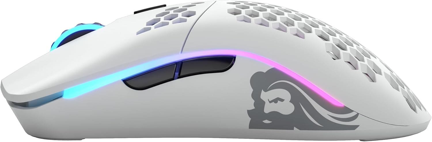 Игровая безпроводная мышка Glorious Model O Wireless / 19 000 DPI / 6 кнопок / RGB-подсветка / Белая, фото №3