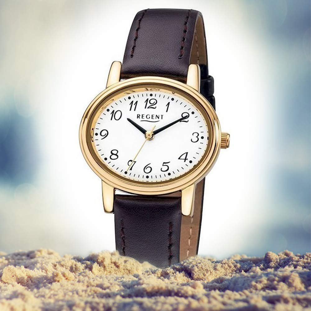 Женские часы REGENT Кожаный ремешок Коричневый, Коричневый, в полоску, фото №5 Женские часы REGENT Кожаный ремешок Коричневый, Коричневый, в полоску, фото №5