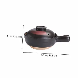 Кастрюля глиняная для газовой плиты маленькая с ручкой synthetic.ua - Фото 1